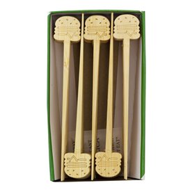 Espeto de Hambúrguer em Bambu 12cm (50 Uds)