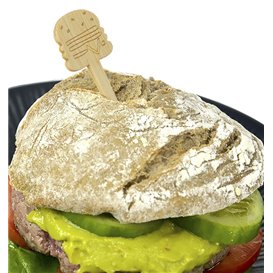 Espeto de Hambúrguer em Bambu 12cm (600 Uds)