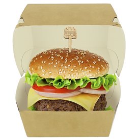 Espeto de Hambúrguer em Bambu 12cm (50 Uds)