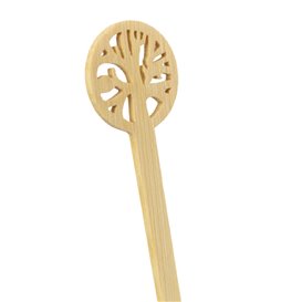 Agitador de Bebida em Bambu com Árvore da Vida 14cm (50 Uds)
