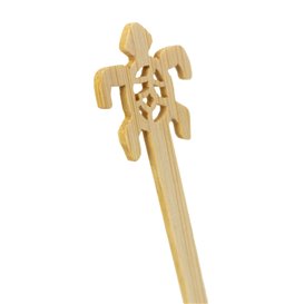Agitador de Bebida Tartaruga em Bambu 14cm (600 Uds)