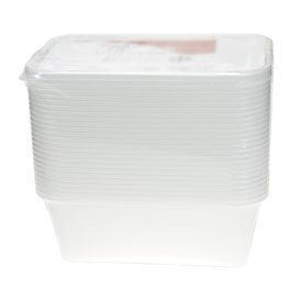 Terrina Retangular PP Branca 750ml 17x11,5x6,4cm (500 Uds)