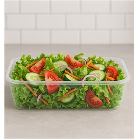 Embalagens Platico Rectangular Transparente 500ml 17,4x11,6x3,5cm (500 Uds)