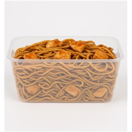 Terrina Retangular PP Transparente 1.000ml 17,4x11,6x7cm (25 Uds)