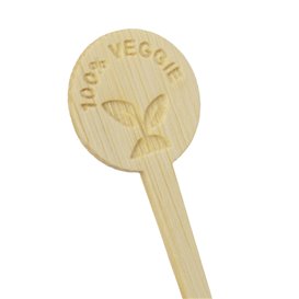 Marcador de Bambu Veggie 10cm  (50 Uds)