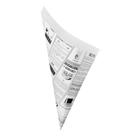 Cone de Papel Antigordura 24,5cm 100g (2.000 Uds)
