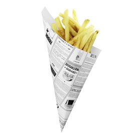 Cone de Papel Antigordura 24,5cm 100g (2.000 Uds)