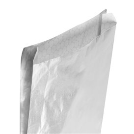 Saco de Papel Alumínio à Prova de Gordura Prateada 22,3+5x20cm (250 Uds)