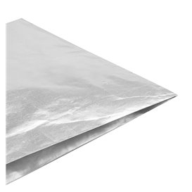 Saco de Papel Alumínio à Prova de Gordura Prateada 22,3+5x20cm (250 Uds)