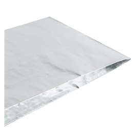 Saco de Papel Alumínio à Prova de Gordura Prateada 31,5+5x10,3cm (25 Uds)