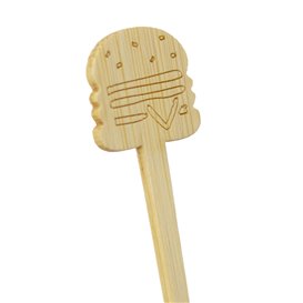 Espeto de Hambúrguer em Bambu 12cm (50 Uds)