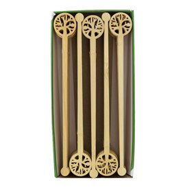 Agitador de Bebida em Bambu com Árvore da Vida 14cm (50 Uds)