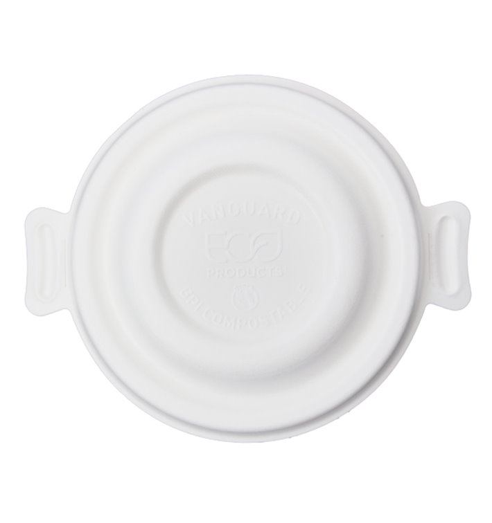 Tampa de Cana-de-Açúcar Branco para Tigela 175 e 235ml (50 Uds) Tampa de Cana-de-Açúcar Branco para Tigela 175 e 235ml (50 Uds)