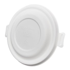 Tampa de Cana-de-Açúcar Branco para Tigela 470ml (400 Uds)