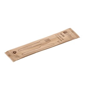 Conjunto Talheres Cartão Kraft Garfo e Faca (50 Uds)