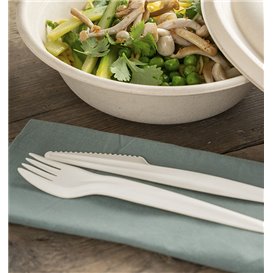 Conjunto Talheres Cartão Kraft Garfo e Faca (50 Uds)