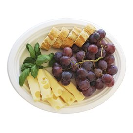 Bandeja de Cana de Açúcar Branco 32x25,5cm (50 Uds)