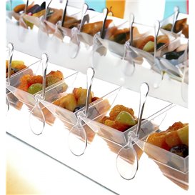 Suporte para Cone PS Transparente 6 Furos 40x6,5x7cm (6 Uds)