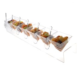 Suporte para Cone PS Transparente 6 Furos 40x6,5x7cm (6 Uds)