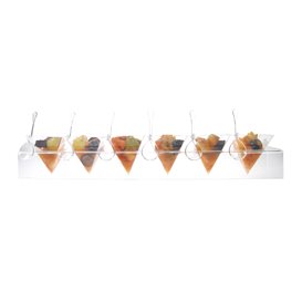 Suporte para Cone PS Transparente 6 Furos 40x6,5x7cm (6 Uds)