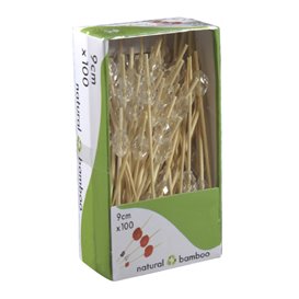 Espeto de Bambu Diamante 9cm (100 Uds)
