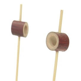 Espeto de Bambu com Anel Vermelho 12cm (1000 Uds)