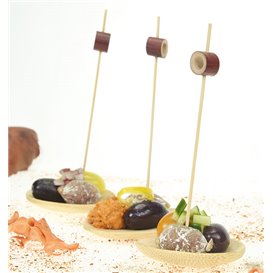 Espeto de Bambu com Anel Vermelho 12cm (1000 Uds)