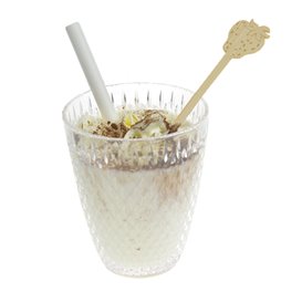 Agitador de Bebida em Bambu Morango 14cm (600 Uds)