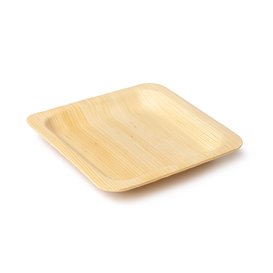 Prato Quadrado de Madeira 9x9cm (600 Uds)