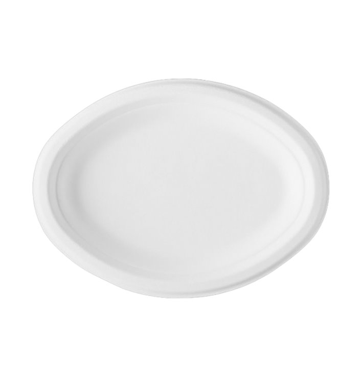 Bandeja Cana-de-açúcar Bagaço Branco 25,4x17,5 cm (50 Uds) Bandeja Cana-de-açúcar Bagaço Branco 25,4x17,5 cm (50 Uds)