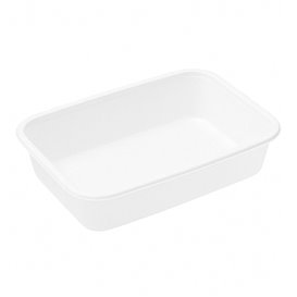 Terrina Retangular PP Branca 500ml 17,4x11,6x3,5cm (25 Uds)