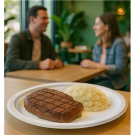 Bandeja de Cana de Açúcar Branco 32x25,5cm (50 Uds)