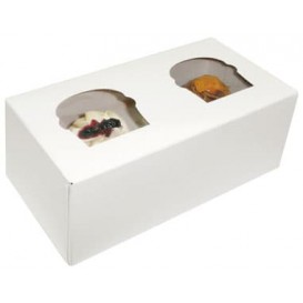 Caixa 2 Cupcakes Branco 19,5x10x7,5cm (20 Unidades)