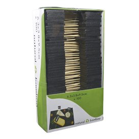 Espetos de Bambu com Ardósia 6,3x3,8cm (1.000 Uds)
