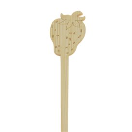 Agitador de Bebida em Bambu Morango 14cm (600 Uds)