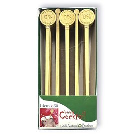 Agitador de Bebida en Bambu 0% Álcool 14cm (50 Uds)