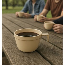 Chavena Reutilizável Cup Bege 190ml (25 Uds)