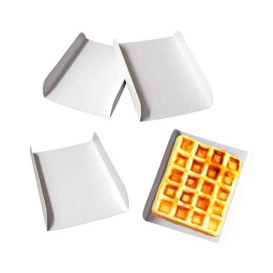 Bandeja Porta Waffle Branco 13,5x10x1,8 cm (100 Uds)