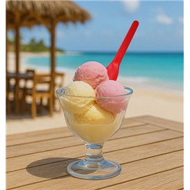 Colher de Gelado Cores CPLA 10cm (1.000 Uds)
