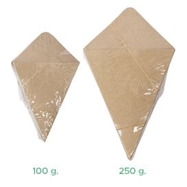 Cone de Papel Kraft 19,5cm 100g (50 Uds)