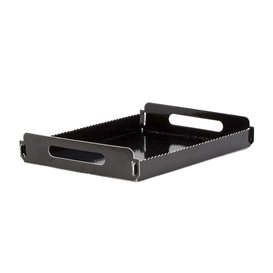 Bandeja Cartão Retângulo Preto Alças 16x23 cm (100 Uds)