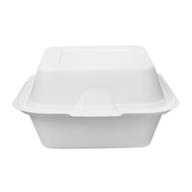 Embalagem Cana-de-açúcar Branco 150x150x80mm (600 Uds)