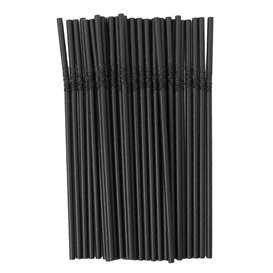 Palhinha Flexíve Papel Preto Ø6mm 230mm (3.000 Uds)