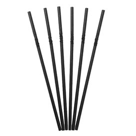 Palhinha Flexíve Papel Preto Ø6mm 230mm (250 Uds)