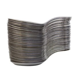 Colher Plastico Molhos Prata 10 cm (50 Unidades)