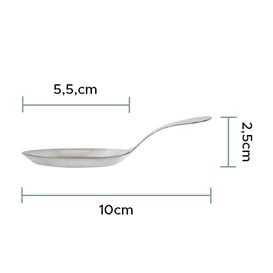 Colher Plastico Molhos Prata 10 cm (500 Unidades)