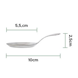 Colher Plastico Molhos Prata 10 cm (50 Unidades)