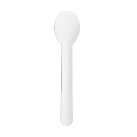 Mini Colher em Cartão Rígido Branco 13cm (50 Uds)
