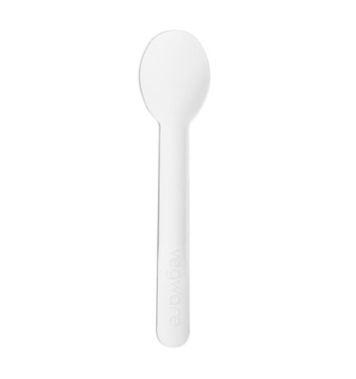 Mini Colher em Cartão Rígido Branco 13cm (50 Uds) Mini Colher em Cartão Rígido Branco 13cm (50 Uds)