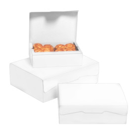 Caixa Pastelaria Branca 18,2x13,6x5,2cm 500g (25 Uds)